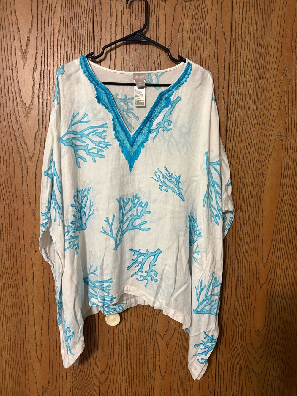 Chicos Coral Reef Print Bathing Suit Cover